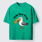 Kyoto-Lion Seagull Fries Meme Washed T-Shirt