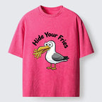 Kyoto-Lion Seagull Fries Meme Washed T-Shirt