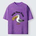 Kyoto-Lion Seagull Fries Meme Washed T-Shirt