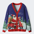 Kyoto-Lion Santa¡¯s High-Speed Holiday Ugly Cardigan Sweater