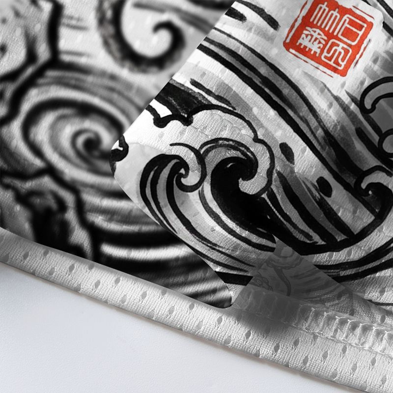 Kyoto-Lion Octopus Ghost Samurai On The Waves Mesh Jersey