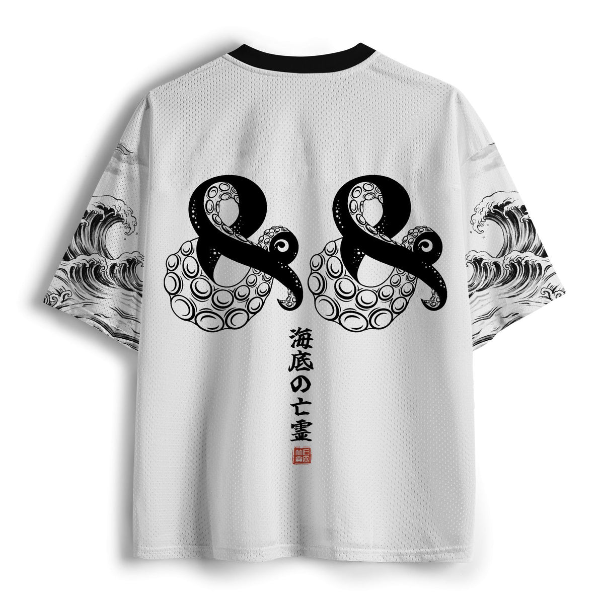 Kyoto-Lion Octopus Ghost Samurai On The Waves Mesh Jersey
