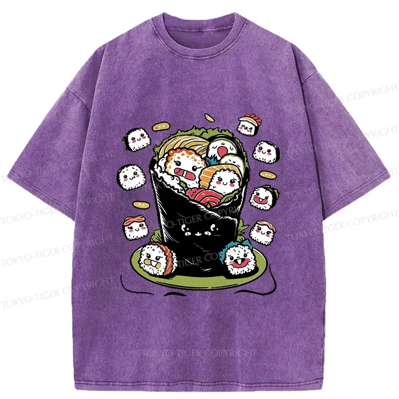 Kyoto-Lion Washed T-Shirt for Streetwear