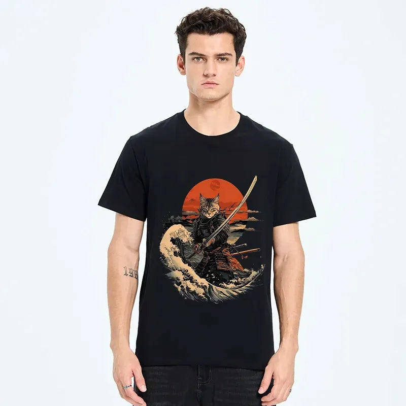 Japanese Samurai Cat Classic T-Shirt