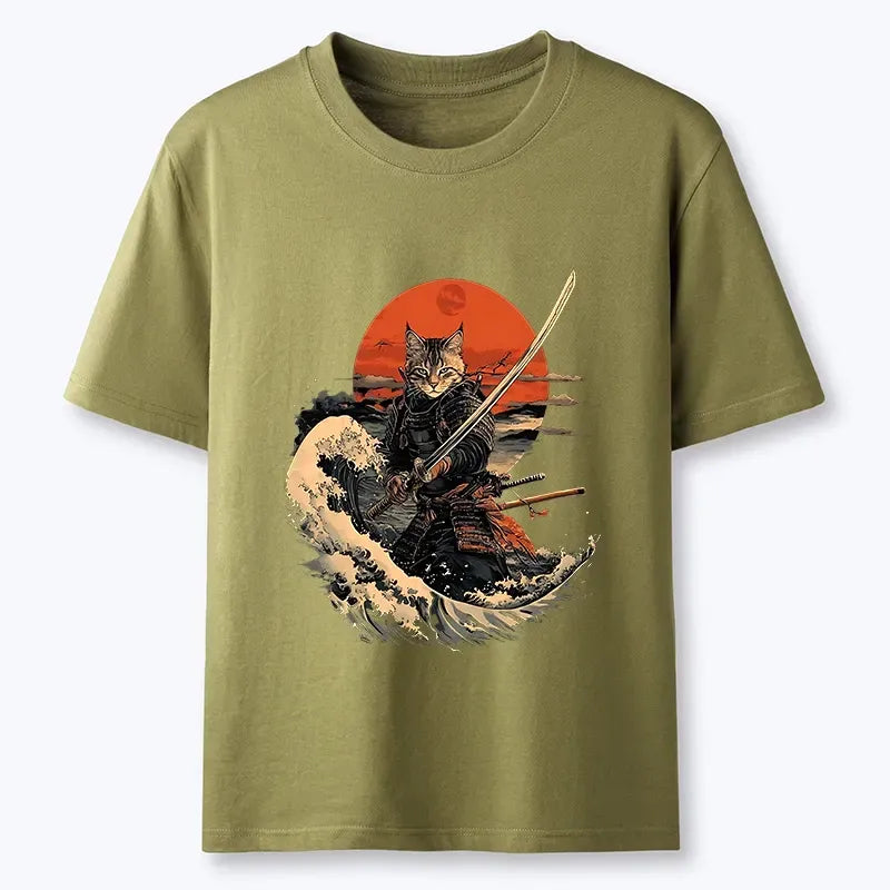 Japanese Samurai Cat Classic T-Shirt