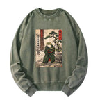 Kyoto-Lion Samurai Frog Training Washed Sweatshirt