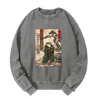 Kyoto-Lion Samurai Frog Training Washed Sweatshirt