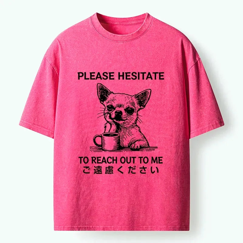 Kyoto-Lion Little Dog Prefers Being Left Alone Washed T-Shirt