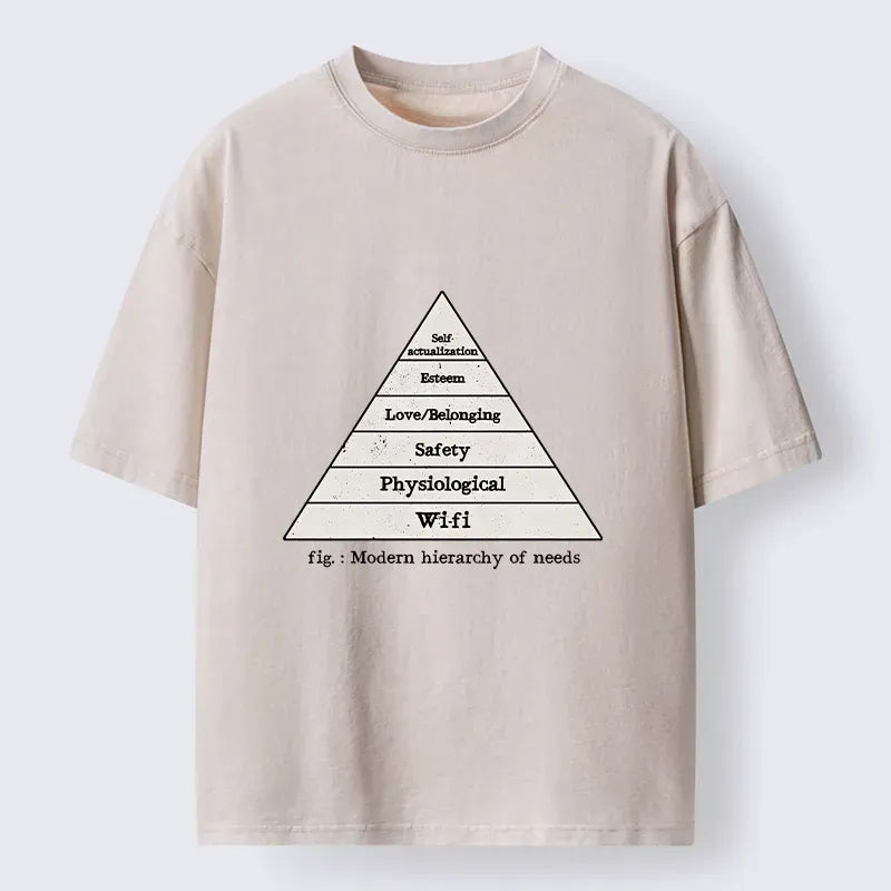 Kyoto-Lion Funny Wifi Is Essential Meme Washed T-Shirt