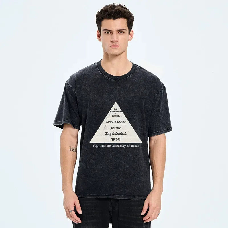 Trendy Japanese Washed T-Shirt for Daily Wear