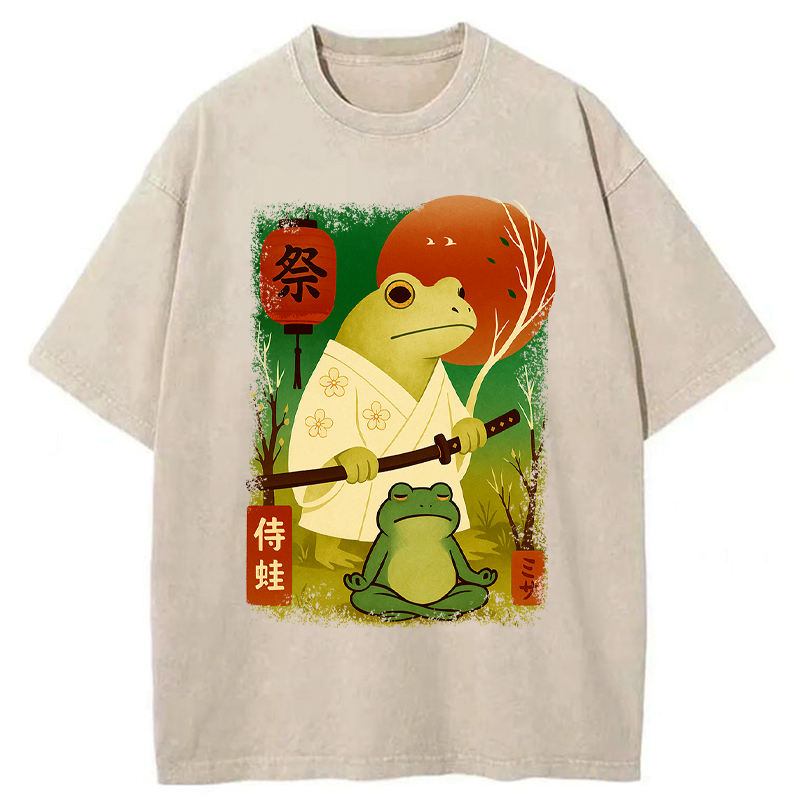 Japanese Vintage Washed T-Shirt for Summer