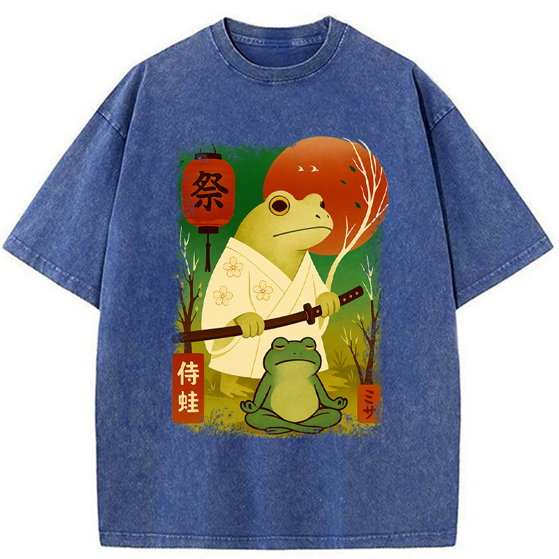 Japanese Vintage Washed T-Shirt for Summer