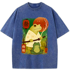 Japanese Vintage Washed T-Shirt for Summer