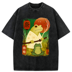 Funny Frog Samurai T-Shirt for Daily Wear