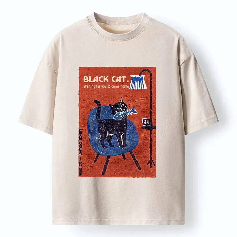 Japanese Vintage Cat T-Shirt