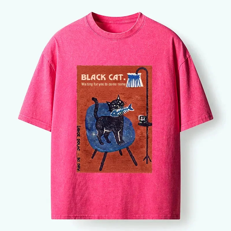 Waiting Cat Fish Bone T-Shirt