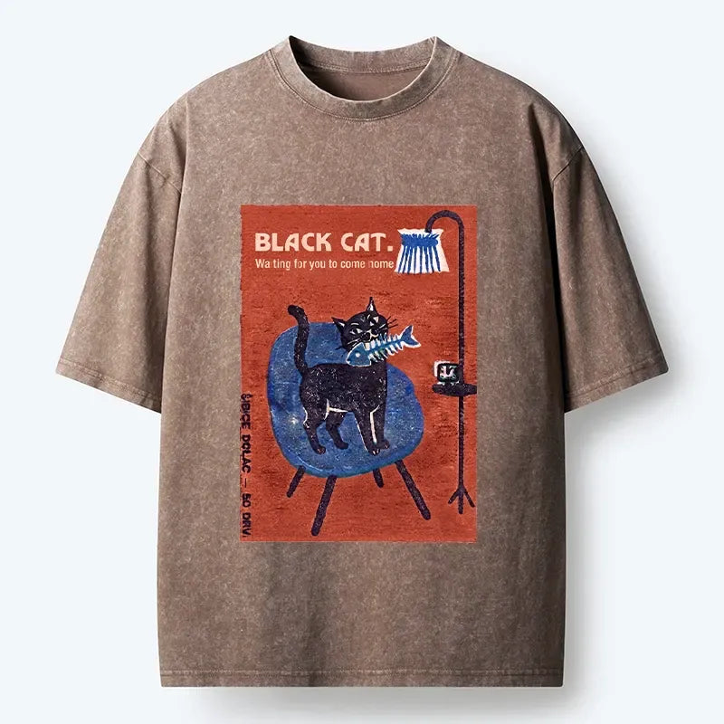 Waiting Cat Fish Bone T-Shirt