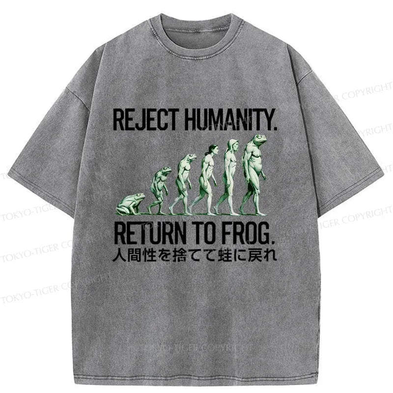 Kyoto-Lion Degenerate Into A Frog Washed T-Shirt