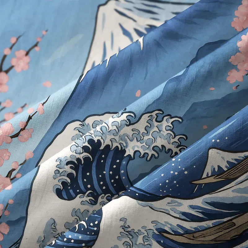 Japanese Mount Fuji shirt for summer