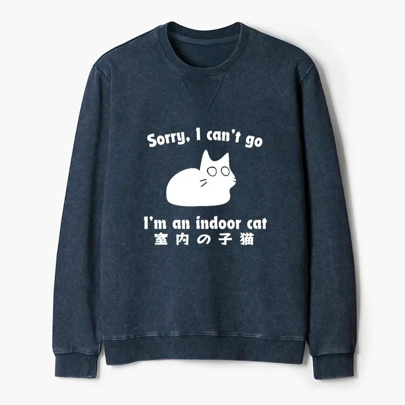 Japanese Cat Sweatshirt for Indoor