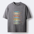 Japanese Art Fish Family Washed T-Shirt