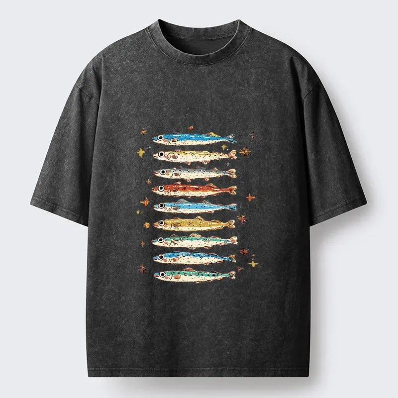 Vintage Ukiyo-e Fish Unisex T-Shirt Deal