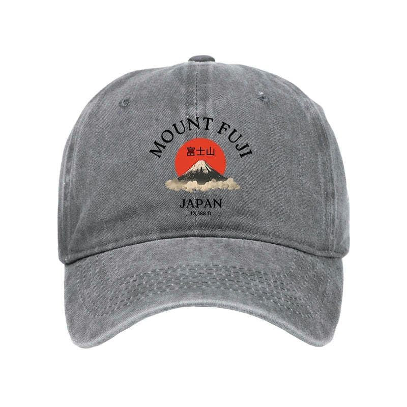 mount fuji unisex washed cap