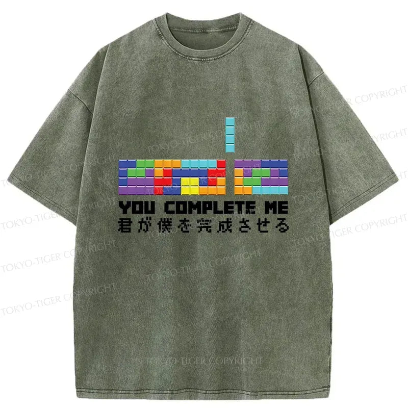 Kyoto-Lion Lack Of Perfect Tetris Washed T-Shirt