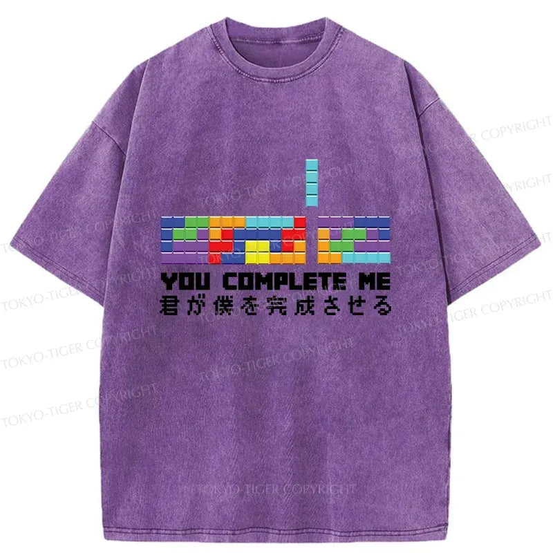 Kyoto-Lion Lack Of Perfect Tetris Washed T-Shirt