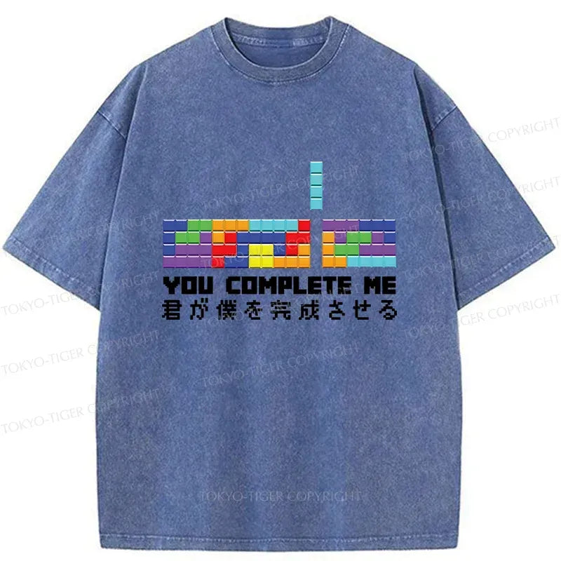 Kyoto-Lion Lack Of Perfect Tetris Washed T-Shirt