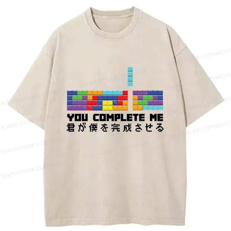 Kyoto-Lion Lack Of Perfect Tetris Washed T-Shirt