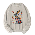 Kyoto-Lion Folk Hare Bloom Washed Sweatshirt