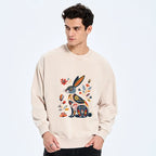Kyoto-Lion Folk Hare Bloom Washed Sweatshirt