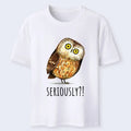 Japanese owl meme t-shirt for daily wear