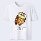 Japanese owl meme t-shirt for daily wear