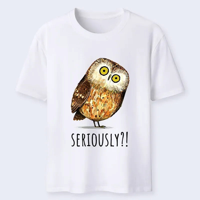 Japanese owl meme t-shirt for daily wear