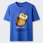 Japanese owl meme t-shirt for daily wear