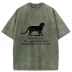 stylish cat t-shirt for streetwear