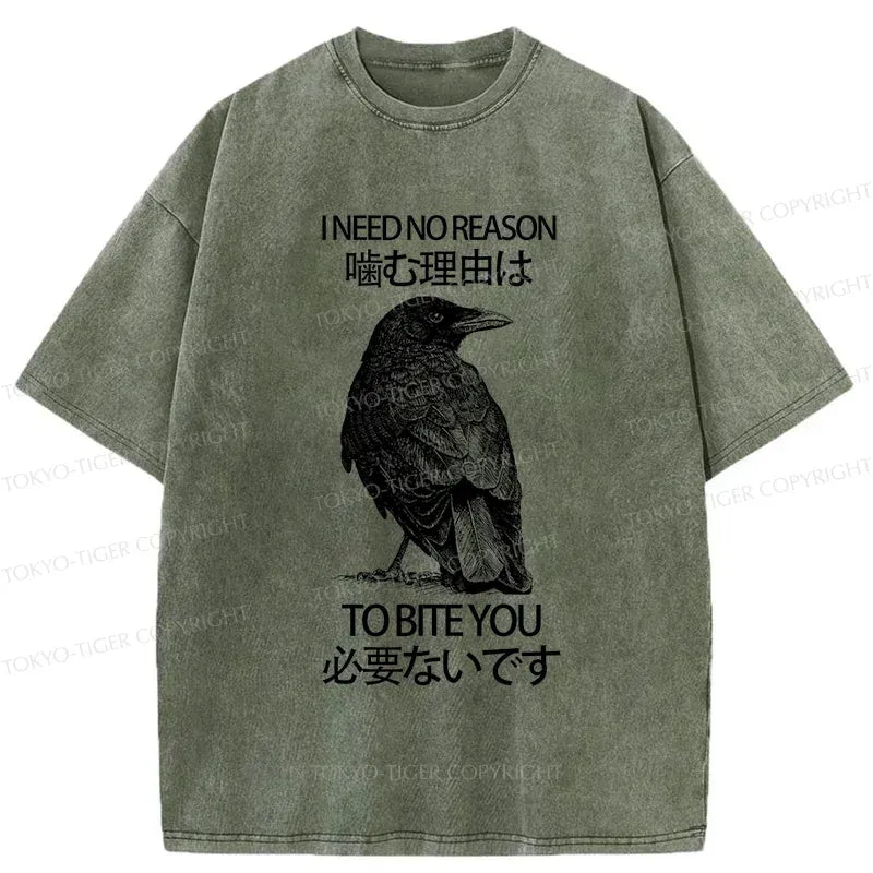 Funny Washed Crow T-Shirt for Gift Idea