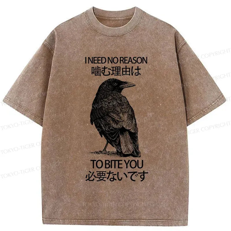 Funny Washed Crow T-Shirt for Gift Idea