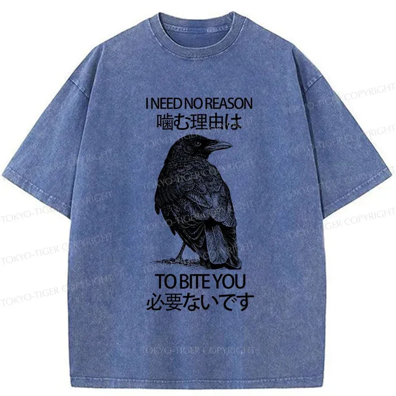 Japanese Vintage Crow T-Shirt for Daily Wear