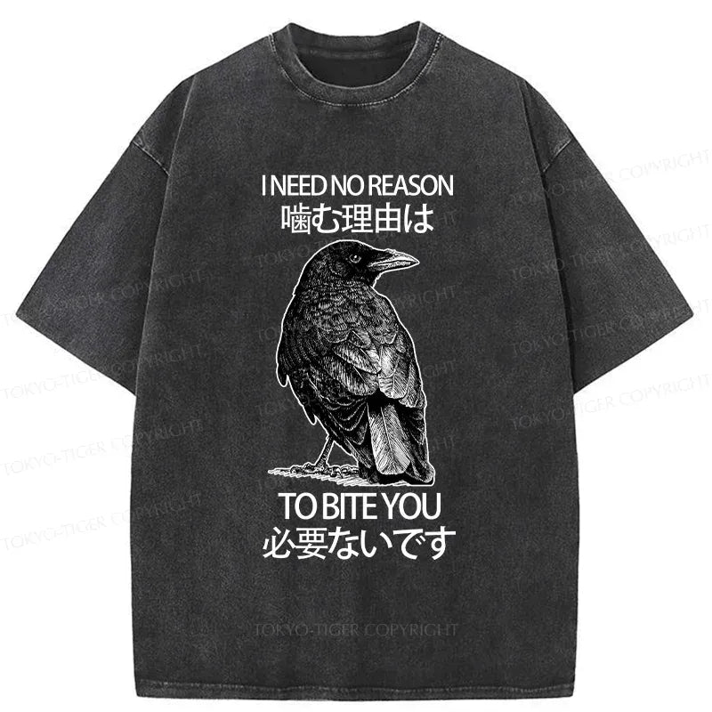 Funny Washed Crow T-Shirt for Gift Idea
