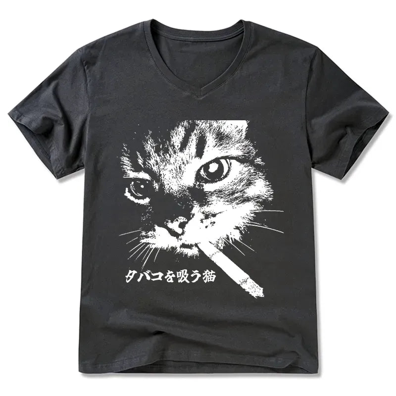 Cool Cat Smoking Shirt for Summer