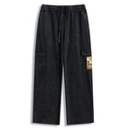 Kyoto-Lion Crane Spirit Washed Utility Sweatpants