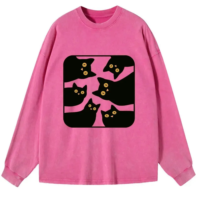 Japanese cat long sleeve t-shirt for gift