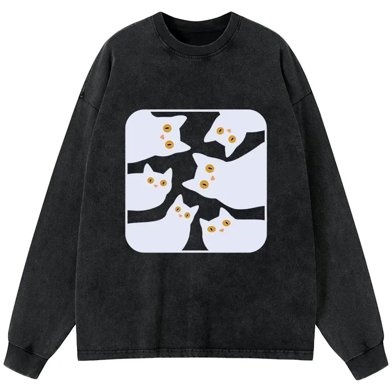 Japanese cat long sleeve t-shirt for gift