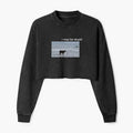 Women's Crop Sweatshirt with Japanese Print