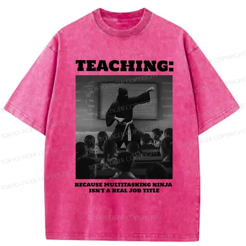 Japanese vintage ninja teacher t-shirt for daily wear