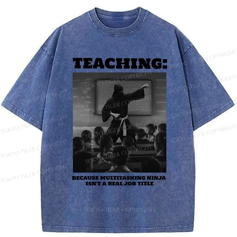 Japanese vintage ninja teacher t-shirt for daily wear