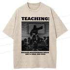 Kyoto-Lion Ninja Teacher Teaching Washed T-Shirt